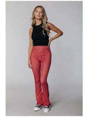 Colourful Rebel Colourful Rebel ditzy floral peached flare pant Colourful Rebel Colourful Rebel ditzy floral peached flare pant