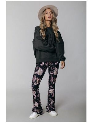 Colourful Rebel Colourful Rebel paisley peached flare pants Colourful Rebel Colourful Rebel paisley peached flare pants
