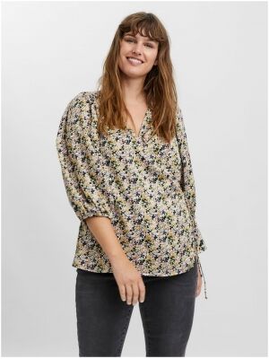 Vero Moda Vero Moda vmminti 3/4 wrap blouse - k curve g Vero Moda Vero Moda vmminti 3/4 wrap blouse - k curve g