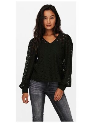 ONLY ONLY onldiamond l/s v-neck lace top wv ONLY ONLY onldiamond l/s v-neck lace top wv
