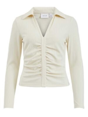 Vila Vila vimiano l/s polo top/su Vila Vila vimiano l/s polo top/su