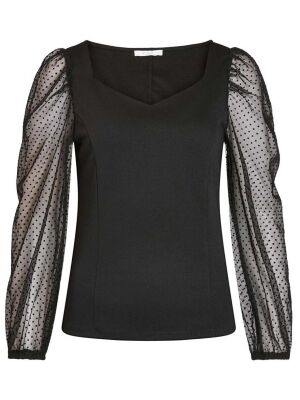 Vila Vila vispensa square neck l/s top/des Vila Vila vispensa square neck l/s top/des