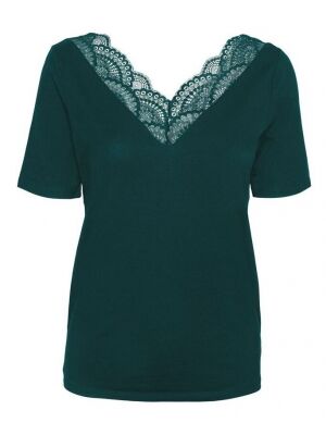 Vero Moda Vero Moda vmava ss v-neck lace top jrs ga Vero Moda Vero Moda vmava ss v-neck lace top jrs ga