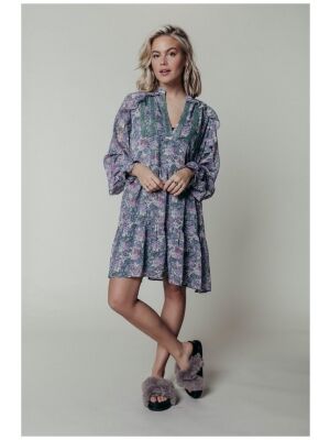 Colourful Rebel Colourful Rebel avery faded mini gypsy dress Colourful Rebel Colourful Rebel avery faded mini gypsy dress