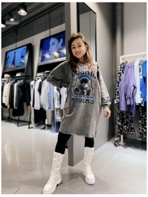 Colourful Rebel Colourful Rebel cosmic ryders acid sweat dress Colourful Rebel Colourful Rebel cosmic ryders acid sweat dress