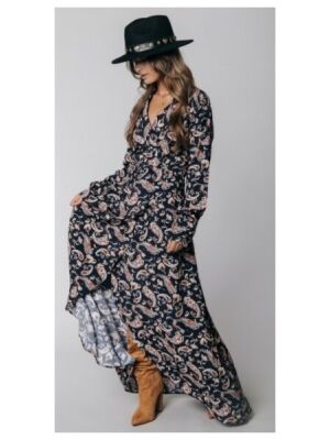 Colourful Rebel Colourful Rebel vivian paisley maxi dress Colourful Rebel Colourful Rebel vivian paisley maxi dress