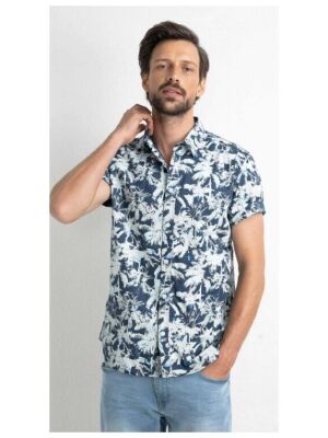 Petrol Petrol men shirt short sleeve aop Petrol Petrol men shirt short sleeve aop