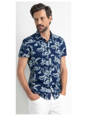 Petrol Petrol men shirt short sleeve aop Petrol Petrol men shirt short sleeve aop