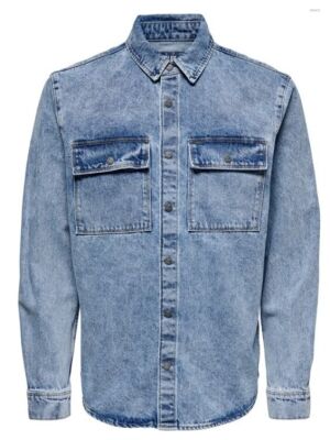 Only and Sons Only and Sons onsbill denim overshirt pk 1483 Only and Sons Only and Sons onsbill denim overshirt pk 1483