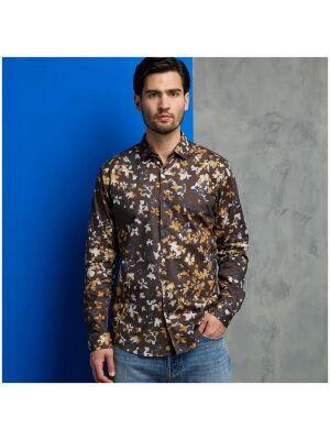 Cast Iron Cast Iron long sleeve shirt print on poplin Cast Iron Cast Iron long sleeve shirt print on poplin