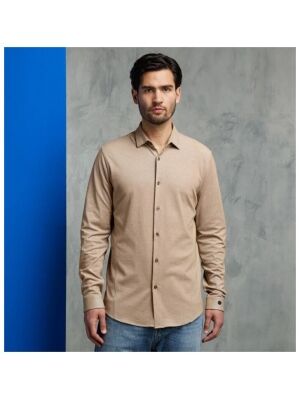 Cast Iron Cast Iron long sleeve shirt jersey pique oxf Cast Iron Cast Iron long sleeve shirt jersey pique oxf
