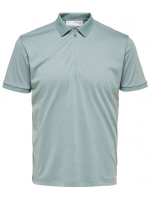 Selected Homme Selected Homme slhfave zip ss polo b Selected Homme Selected Homme slhfave zip ss polo b