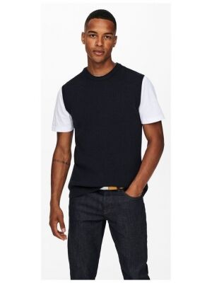 Only and Sons Only and Sons onsweb life structure vest knit Only and Sons Only and Sons onsweb life structure vest knit